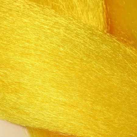Zumba Kanecalon is monophonic, corrugated, 60 cm, 100 g, bright yellow color (#ay41)-5