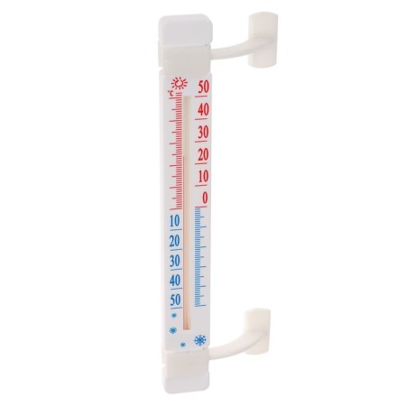 Thermometer, street, window, on Velcro, white