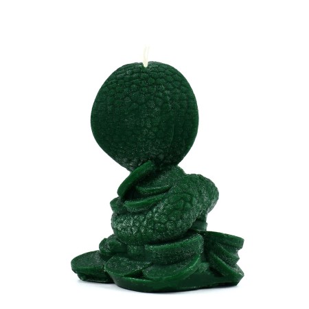 Interior candle in the box "Snake on Coins", Green, 78 x 61 x 52-4