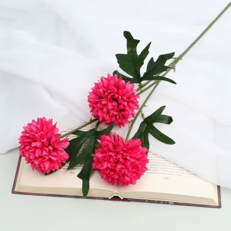 Artificial flowers "Georgin Sharovid" 7x60 cm, dark pink