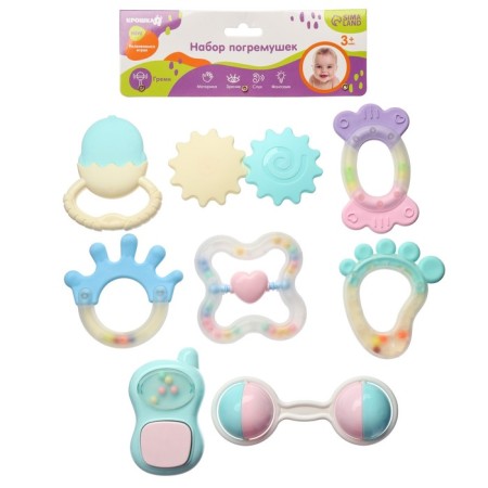 A set of rattles "Tender colors", 8 pcs-11