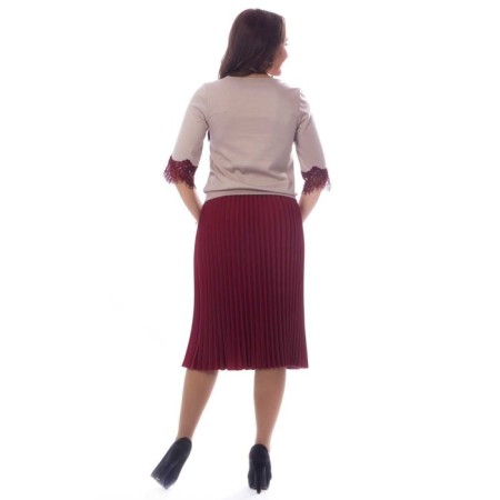 Female dress, size 44, beige color-6