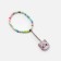Keychain beads for keys "White Cat", 15 x 3 cm