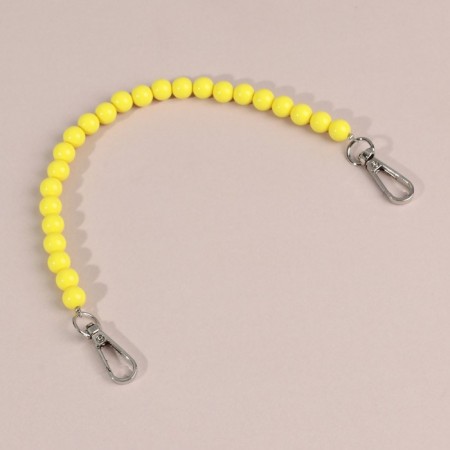 Handle for bag, beads, d = 10 mm, 30 cm, yellow color-1