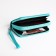 Women's wallet with a zipper, turquoise color