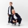 Kids (sweatshirt, pants) minku dark blue color, height 158 ​​cm