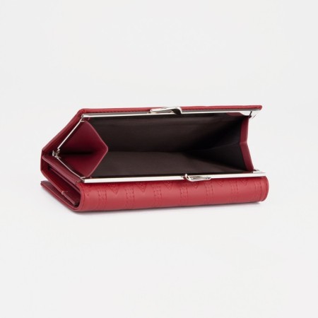 Women's wallet on magnets, burgundy color-2