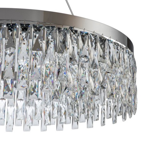 Suspended Indigo lamp, 12029/12p Chrome. 12x40W, e14, 800x800x255/1255 mm, transparent color-2