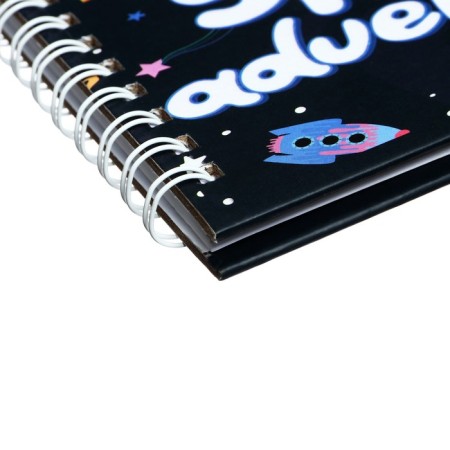Notebook Gift A6, 45 sheets, on the castle, on the crest, line, "Cosmos", mix-2