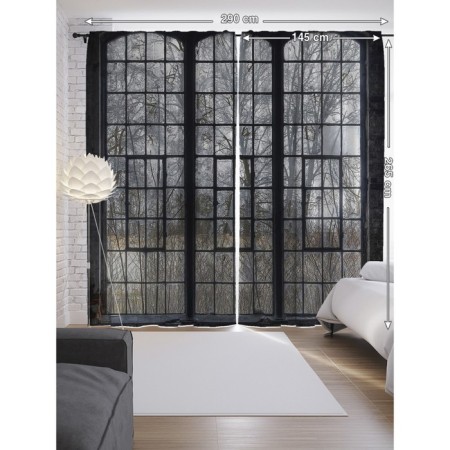 Photostes "View from the window", Saten, size 145x265 cm, 2 pcs-1