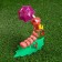 Garden decor "Caterpillar with an umbrella"