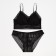 Lower linen women: top and panties, black color, size 42-44