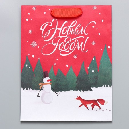 Craft vertical package "New", MS 18 x 23 x 10 cm, New Year-5