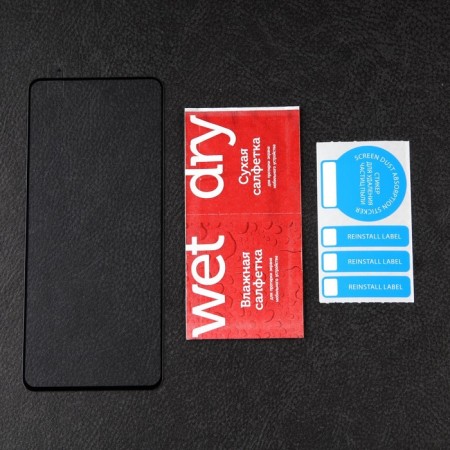 Protective glass Mobility, for Infinix Hot 12/12 Play/12 Play NFC, full glue, black-1