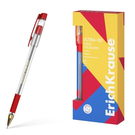 Ballic handle, Erichkrause, Ultra-30 Gold Stick & Grip Classic Knot 0.7 mm color color red