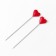 Portnovsky pins "Heart", 55 mm, 50 pcs, color mix