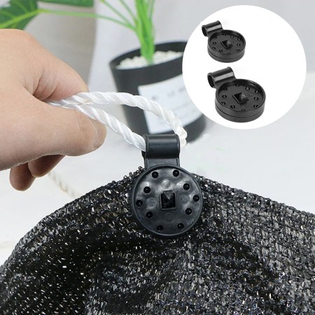 Garden Clips "Hallines" for attaching a shading mesh, plastic, black-5