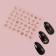 Nail stickers "Provence", voluminous, metallized, golden color