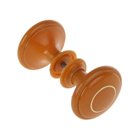 Plastic door handle, d = 65, color is a light tree with a pattern