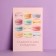 Postcard "Sweet Birthday", Makaruns, partial UV-LK, 12 × 18 cm