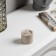 Beige LED candle, 6 × 8 × 6 cm, plastic, batteries AAAX2 (not complete), glow warm white