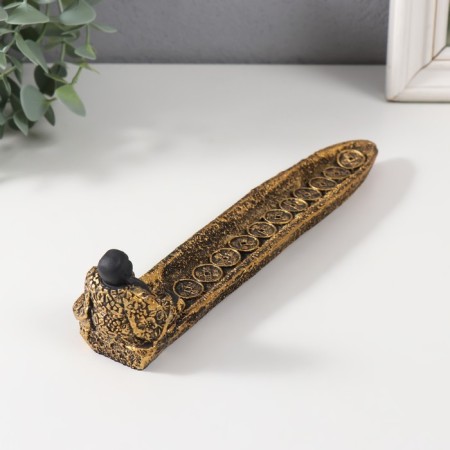 Standing under the incense "Hothey in golden bathrobe" gold 22.5x4x5x5 cm-2