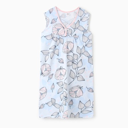 Night shirt female, the color is gray-blue, rr 56