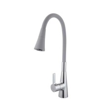 Fashun A4153+B17 kitchen mixer, single -leaf, flexible spout, brass, gray