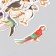 Stickers for creativity "Exotic birds" embossing gold set 48 pcs 9x7x0.8 cm