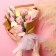A premium bouquet of pink-yellow soap roses, 9 pcs