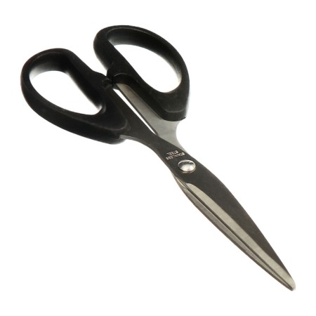 Chancellery scissors 17.4 cm office plastic handles, euro suspension-2