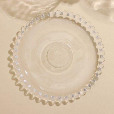Tea pair of glass "Orbit", 2 items: a mug 240 ml, a saucer d = 14 cm-2