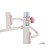 Set Polini Kids growing desk-transformer + adjustable stool, white-pink color