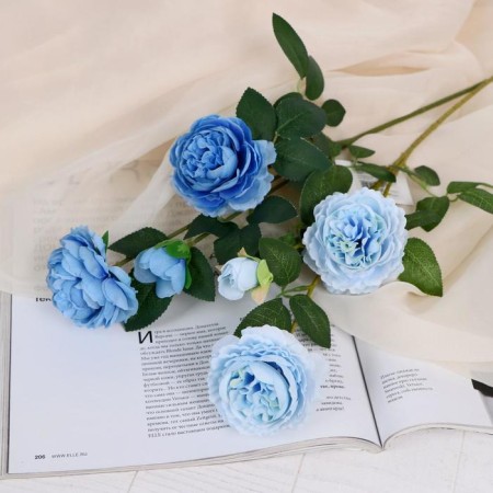 Artificial flowers "Rosa Terition" 8x60 cm, blue mix-2