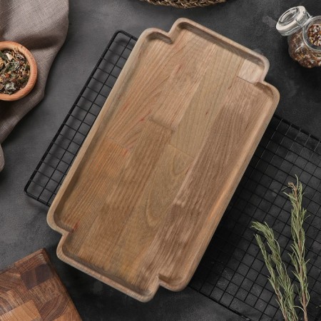ADELICA tray, 35 × 20 × 1.8 cm, secret handles, soaked in oil, array of birch-2