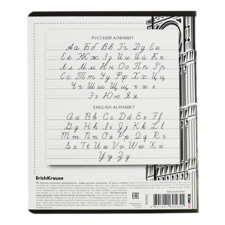 A notebook of 18 sheets in the Erichkrause line traveler, covered cardboard, block offset, 5V, mix-7