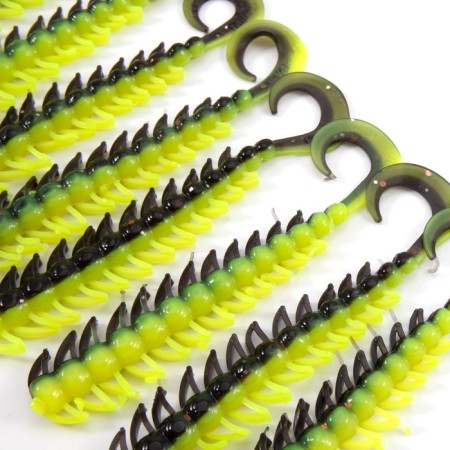 Twizter Yaman Pro Ruff, 7.6 cm, color #32-Black Red Flake/Chartreuse, packaging 10 pcs.-2