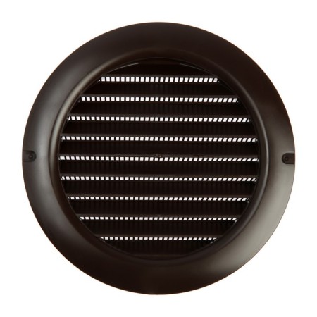 Ventilation grate Zein, D = 150 mm, round, with a grid, a flange, a stiff, brown-3