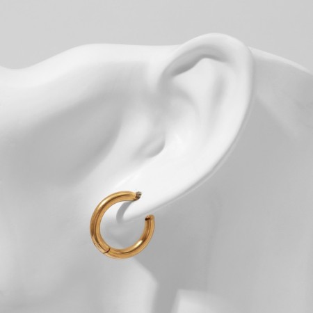 Piercing in the ear "Ring" Classic, d = 12 mm, color gold-2