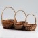 A set of baskets, 3 pcs, 31 × 26 × 12/37, 26 × 22 × 11/34, 23 × 18 × 9/30 cm, rotang