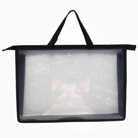 Folder with A4 handles, 335 x 235 x 55 mm, plastic, pens, calligrata "cat"-2