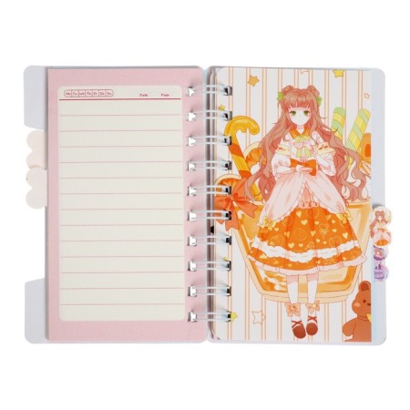 Notebook in a gift box, A6, 50 sheets, ballpoint handle 10-flower "Anime", mix-9