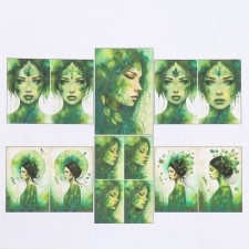 Set of decoupage cards 6 pcs “Nymph”, 45 g/m2, A4 format