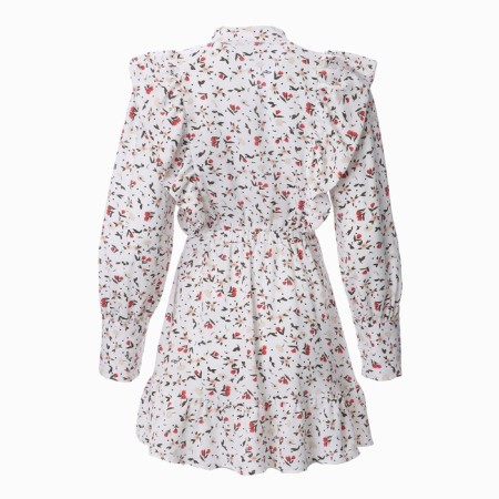 Women's dress with ruffles mist, size 50, white-7