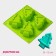 The form for baking the deed "New Year. Christmas trees ”, silicone, 18 × 18 cm, 4 cells, green color