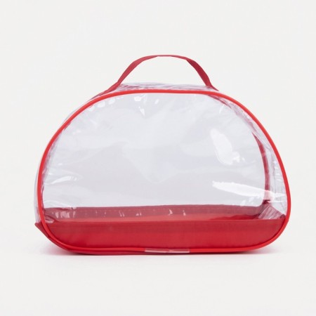 Cosmetic bag with lightning, with a pen, red color-2