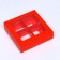 Box for sweets 4 pcs, scarlet, 12.5 x 12.5 x 3.5 cm