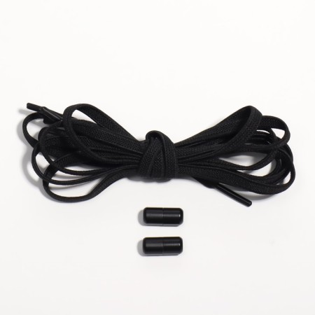 Shoes for shoes, steam, flat, with a latch, elastic, 6 mm, 100 cm, black color-6