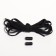 Shoes for shoes, steam, flat, with a latch, elastic, 6 mm, 100 cm, black color
