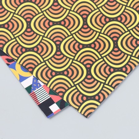 Scrapbooking paper bilateral "Color Geometry" density 180 g 15.5x17 cm-4